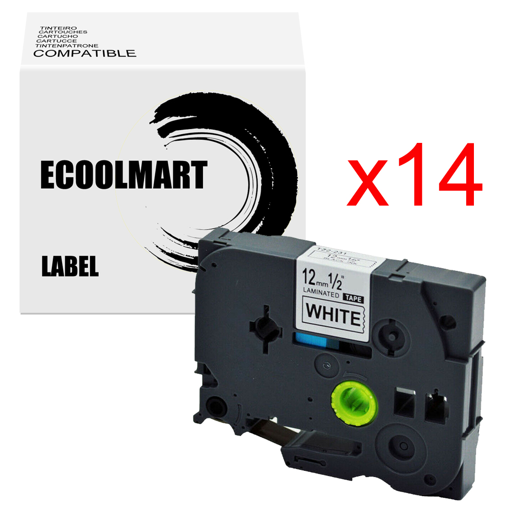 Label TZ-231 Compatible with Brother TZe-231 P-Touch Black on White 12mm - Bild 9 von 12