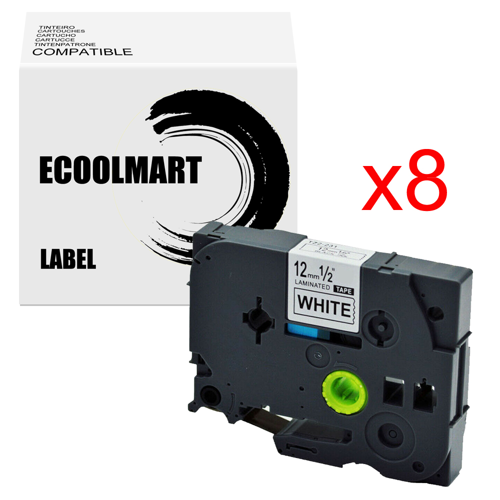 Label TZ-231 Compatible with Brother TZe-231 P-Touch Black on White 12mm - Bild 6 von 12