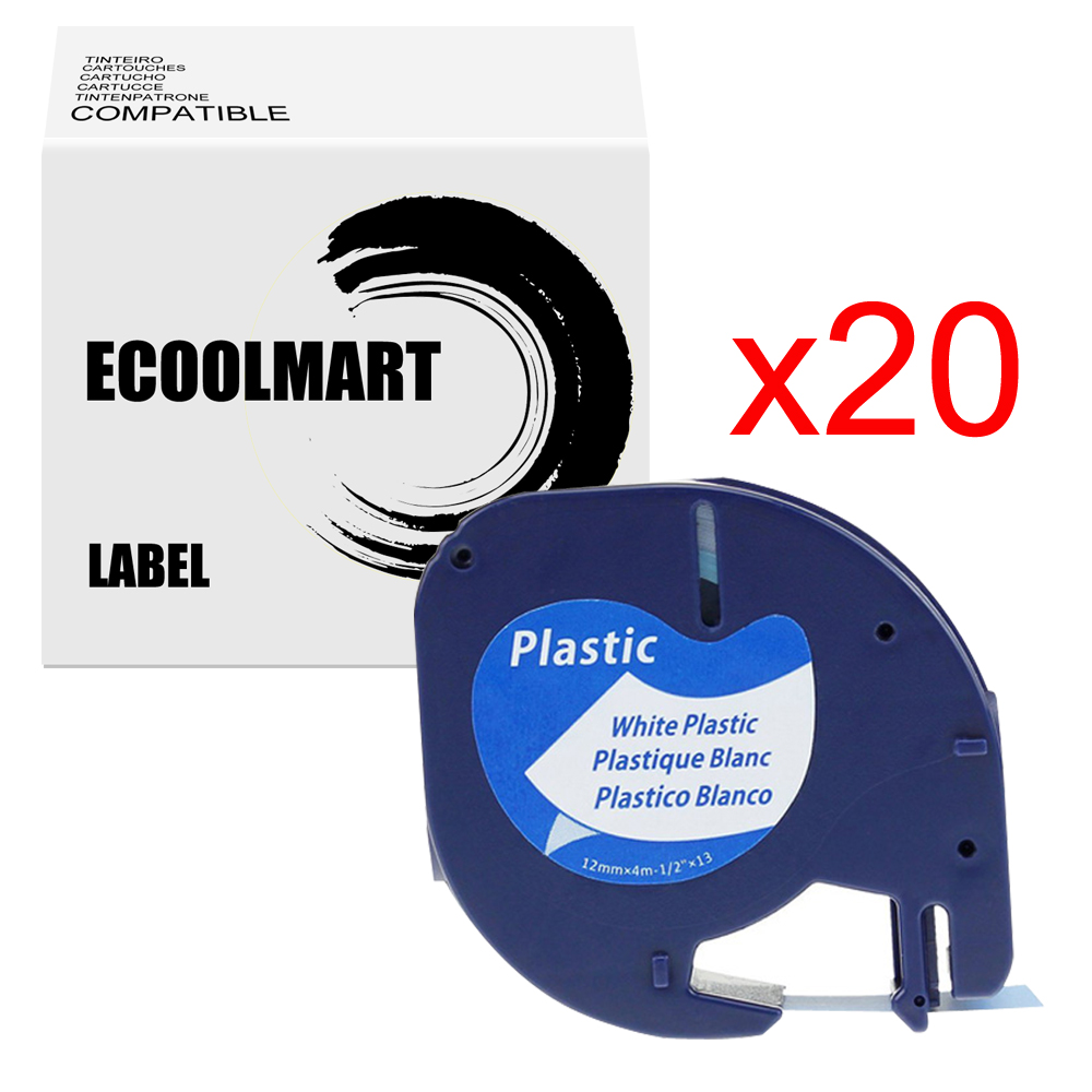 Schriftband kompatibel Dymo 91201 91331 schwarz auf weiß Kunststoff 12 mm x 4 m - Bild 12 von 12