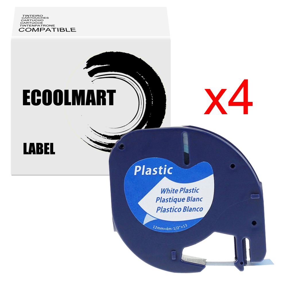 Schriftband kompatibel Dymo 91201 91331 schwarz auf weiß Kunststoff 12 mm x 4 m - Bild 3 von 12